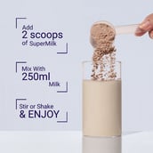 Supermilk Gritzo Overall Growth for Boy/Girl 2-6 Yrs Protein & Nutrition Drink Mix,  1 kg  Double Chocolate