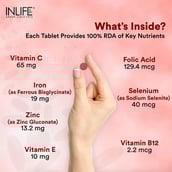7 - INLIFE Iron + Folic Acid,  Unflavoured  60 tablet(s) 