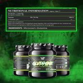 3 - V-SHAPE SUPPS Glutamine Post Workout Ultra Filtered & Micronized,  1.1 lb  Unflavoured 