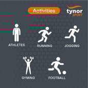 3 - Tynor Shin & Calf Support Neo, Black with Green Universal