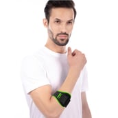 1 - Tynor Tennis & Golfer's Elbow Support Pro,  Black/Green  Universal 
