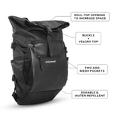 3 - MuscleBlaze Pro Gym Backpack,  Black 30 L