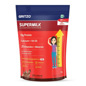 3 - Supermilk Gritzo Height+ for 13+ Yrs Girls Personalized Protein & Nutrition Drink Mix OP, 1 kg Double Chocolate