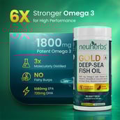 2 - Neuherbs Gold Deep Sea 6X Omega 3 Fish Oil Lemon Flavour, 60 softgels