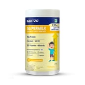 11 - Supermilk Gritzo Height+ Unsweetened for Boy 7 to 12 Years,  400 g  Creamy Vanilla