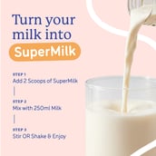 9 - Supermilk Gritzo Height+ Unsweetened for Girl 13+ Years,  400 g  Creamy Vanilla