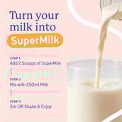 3 - Supermilk Gritzo Height+ Unsweetened for Boy 13+ Years, 400 g Creamy Vanilla