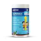 8 - Supermilk Gritzo Height+ for Boy/Girl 2-6 Yrs Personalized Protein & Nutrition Drink Mix,  400 g  Double Chocolate