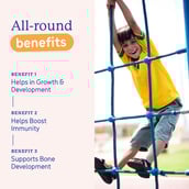 4 - Supermilk Gritzo Height+ for Boy 7-12 Yrs Personalized Protein & Nutrition Drink Mix,  400 g  Double Chocolate