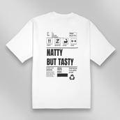 2 - MuscleBlaze Natty But Tasty Oversized Solid T-Shirt,  Medium  White