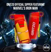 4 - Gritzo Ironman Sipper, Red 500 ml