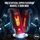 4 - Gritzo Ironman Sipper,  Red  700 ml