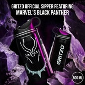 4 - Gritzo Black Panther Sipper,  Black  500 ml