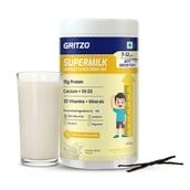 1 - Supermilk Gritzo Growth+(Formerly Height+) Unsweetened for Boy 7 to 12 Years OP,  400 g  Creamy Vanilla 