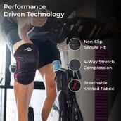 2 - Nivia Knitted Knee Support for Men,  Black/Red  Small 