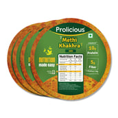 1 - Prolicious Khakhra,  Methi (Pack of 4)  170 g 