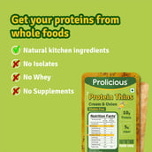 5 - Prolicious Protein Thins Snack Chips,  Cream & Onion (Pack of 4)  50 g 