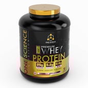 11 - One Science 100% Premium Whey Protein,  5 lb  Strawberry White Chocolate - with Free 150g Creatine 