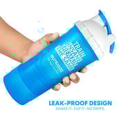 2 - GHC 3-Compartment Shaker Bottle,  Blue & Black  600 ml 