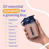 6 - Supermilk Gritzo Overall Growth for Boy 13+ Yrs Protein & Nutrition Drink Mix,  800 g  Double Chocolate