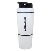 2 - Shifter Stainless Steel Shaker Bottle with Compartment,  White  590 ml 