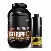 QNT ISO Ripped & Carnipump Ripping Pre-workout 500 ml Navel Orange Combo,  4.4 lb  Choco Brownie 
