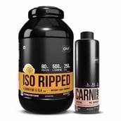 QNT ISO Ripped & Carnipump Ripping Pre-workout 500ml Peach Combo,  4.4 lb  Kesar Malai Kulfi 