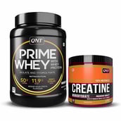 QNT Prime Whey & Creatine Monohydrate Unflavoured 0.198 lbs Combo,  2.2 lb  Kesar Kaju Pista 