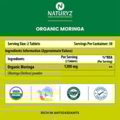 2 - Naturyz Organic Moringa 1200mg, 60 tablet(s)