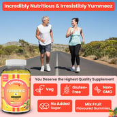 9 - Naturyz Turmeric + Ginger & Piperine Mix Fruit, 50 gummies