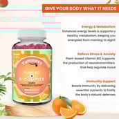 6 - Naturyz Plant B12 + B Complex,  30 gummies  Orange 