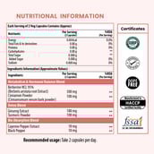 9 - Naturyz Premium Berberine + Cinnamon + Turmeric,  60 capsules 