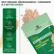 3 - Naturyz Organic Ashwagandha + Organic Cinnamon Powder,  100 g 