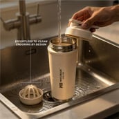 6 - MuscleBlaze Stainless Steel Gym Shaker Pro, Beige 700 ml