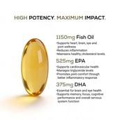 12 - TrueBasics Fish Oil with 1150mg Omega-3 525mg EPA 375mg DHA,  60 capsules