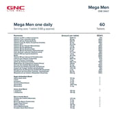 GNC Pro Performance Power Protein 4 lb Double Rich Chocolate & Mega Men One Daily Multivitamin 60 Tabs with Triple Strength Fish Oil 60 Softgels
