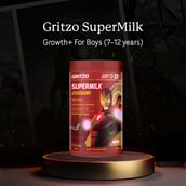 2 - Supermilk Gritzo Growth+ for Boy 7 to 12 years,  400 g  Double Chocolate (Ironman)