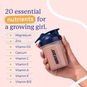 7 - Supermilk Gritzo Overall Growth for 13+ Yrs Girls Protein & Nutrition Drink Mix,  800 g  Double Chocolate 