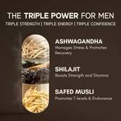 3 - Rasayanam Testoboost (500mg) 3-in-1 Testosterone for Men,  60 capsules  Unflavoured 