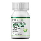 4 - INLIFE Magnesium Glycinate with Zinc Picolinate 2000mg,  Unflavoured  60 tablet(s) 