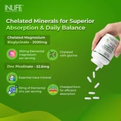 9 - INLIFE Magnesium Glycinate with Zinc Picolinate 2000mg,  Unflavoured  60 tablet(s) 