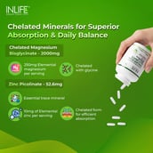 9 - INLIFE Magnesium Glycinate with Zinc Picolinate 2000mg, Unflavoured 120 tablet(s)