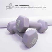 4 - Nivia Neoprene Dumbbell,  Light Purple  3 kg 