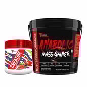 1 - Muscle Performance Anabolic Mass Gainer with Creatine Monohydrate 0.66 lbs Combo, 11 lb Belgium Chocolate