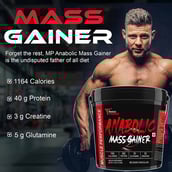4 - Muscle Performance Anabolic Mass Gainer with Creatine Monohydrate 0.66 lbs Combo, 11 lb Belgium Chocolate