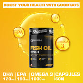 5 - Denzour Nutrition Omega-3 Fish Oil 1000mg,  60 softgels 