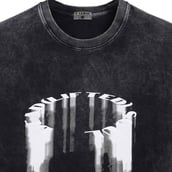 3 - MuscleBlaze Deadlifted Soul Oversized Washed T-Shirt, X-Small Dark Charcoal Grey