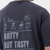 10 - MuscleBlaze Natty But Tasty Oversized Washed T-Shirt,  Medium  Light Grey