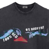 5 - MuscleBlaze 100% Red Flag 0% Body Fat Oversized Washed T-Shirt,  Large  Light Grey