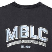 6 - MuscleBlaze Lifting Club Oversized Washed T-Shirt,  Large  Light Grey
